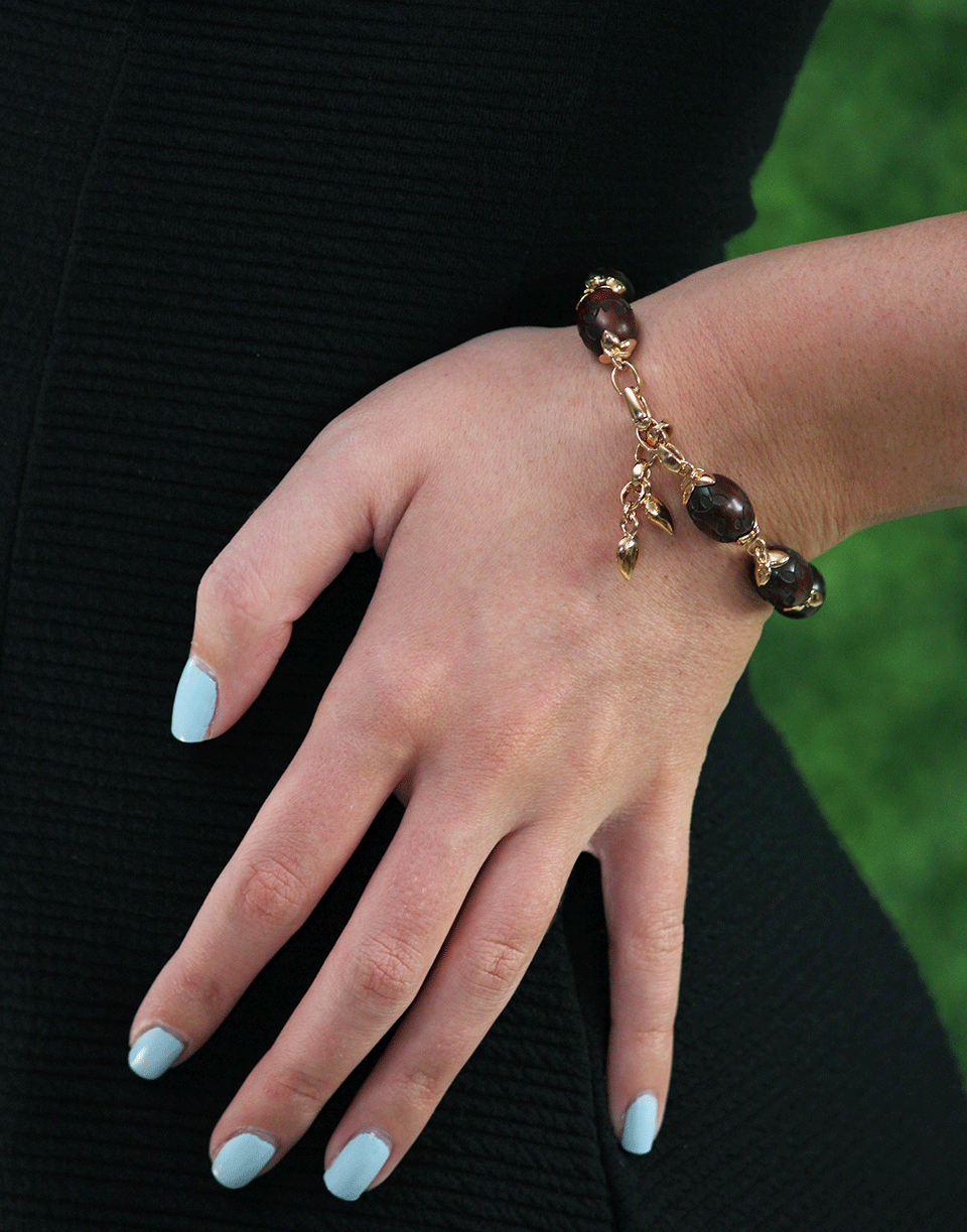 TAMARA COMOLLI-Small Engraved Snake Wood Bracelet-ROSE GOLD