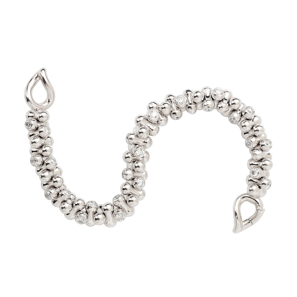 TAMARA COMOLLI-Always Diamonds Classic Bracelet-WHITE GOLD