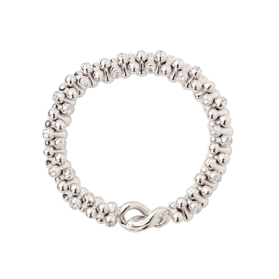 TAMARA COMOLLI-Always Diamonds Classic Bracelet-WHITE GOLD