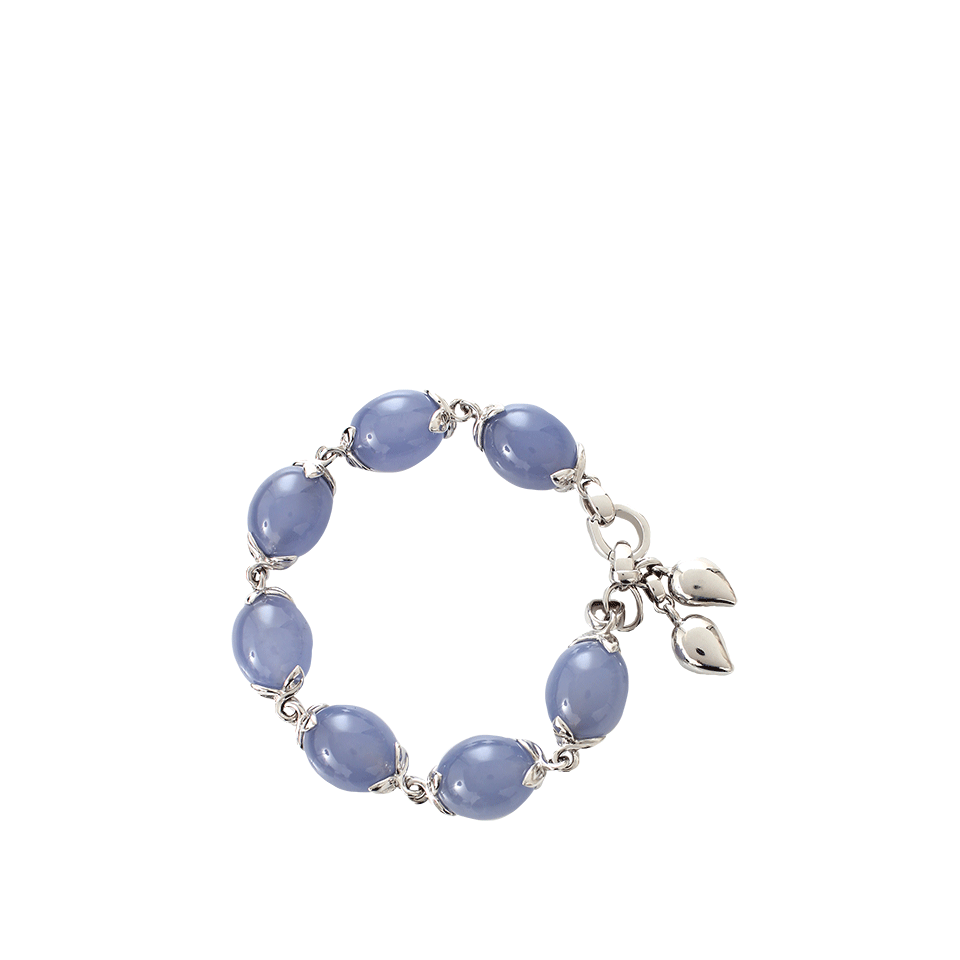 TAMARA COMOLLI-Chalcedony Coconut Link Bracelet-WHITE GOLD