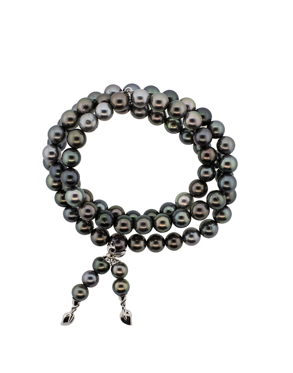 TAMARA COMOLLI-Tahitian Pearl India Wrap Bracelet-WHITE GOLD