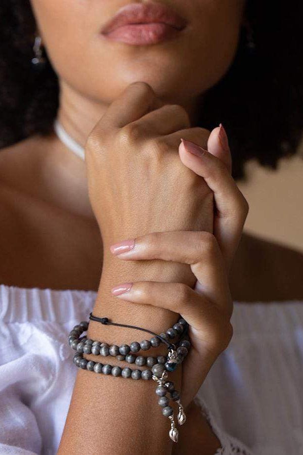 TAMARA COMOLLI-White Gold Greywood India Wrap Bracelet-WHITE GOLD