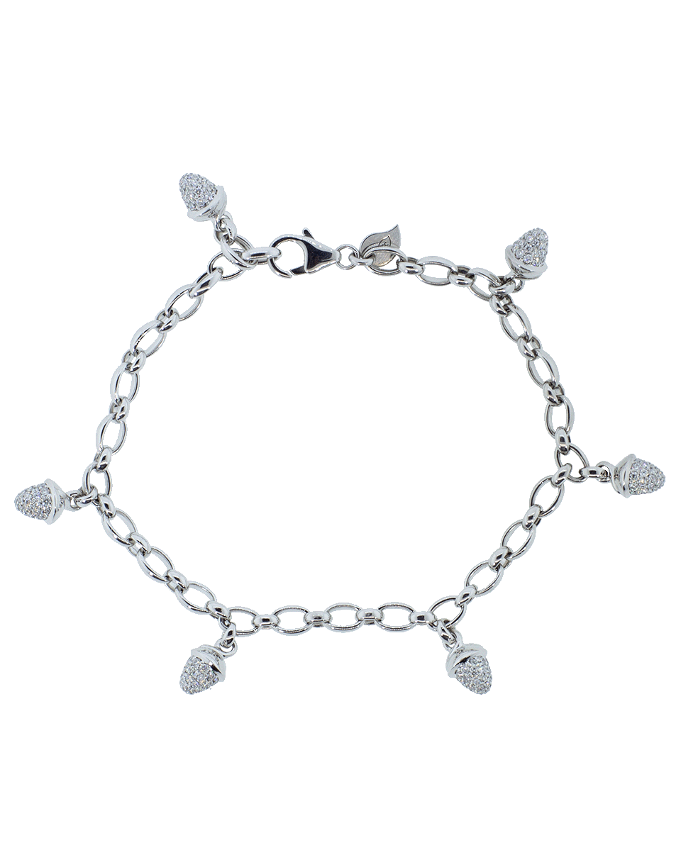 TAMARA COMOLLI-Pave Diamond Charm Mikado Bracelet-WHITE GOLD