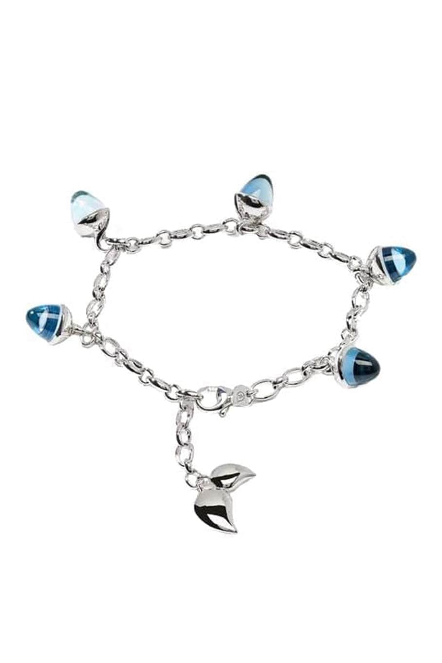TAMARA COMOLLI-Sky Topaz Mikado Flamenco Charm Bracelet-WHITE GOLD