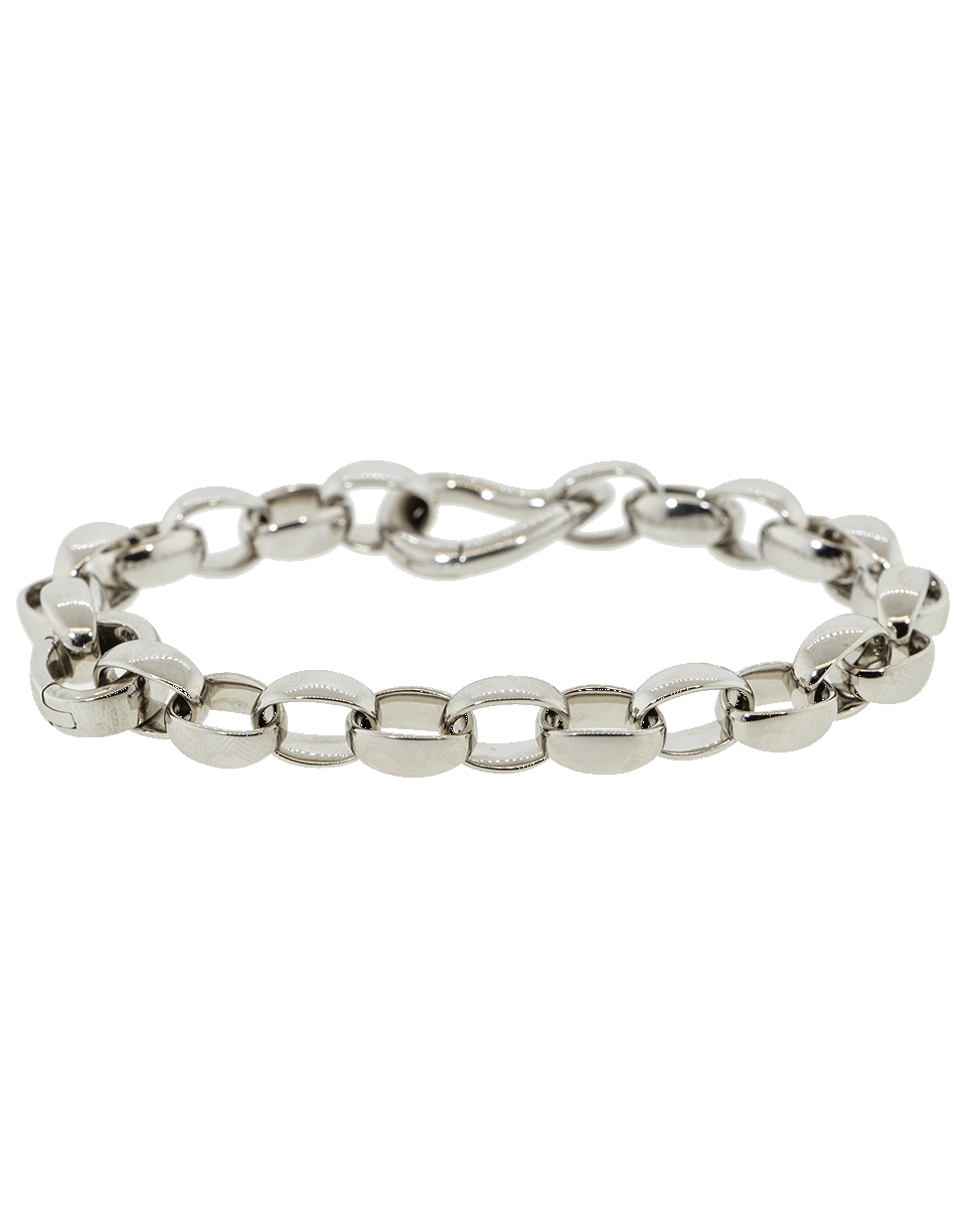 TAMARA COMOLLI-Small Drop Clasp Bracelet-WHITE GOLD