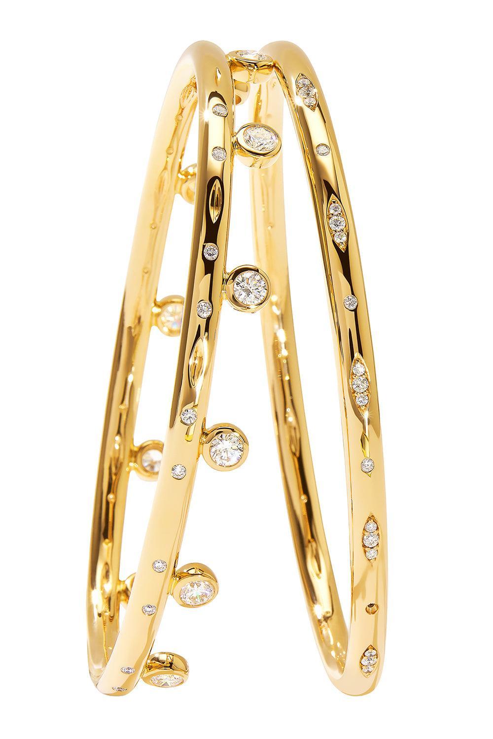 Diamond Classic Gypsy Bangle Bracelet-YELLOW GOLD-JEWELRYFINE JEWELBRACELET O-TAMARA COMOLLI