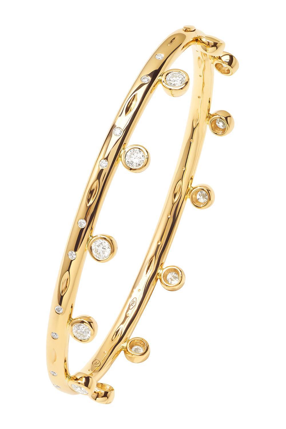 Diamond Classic Gypsy Bangle Bracelet-YELLOW GOLD-JEWELRYFINE JEWELBRACELET O-TAMARA COMOLLI