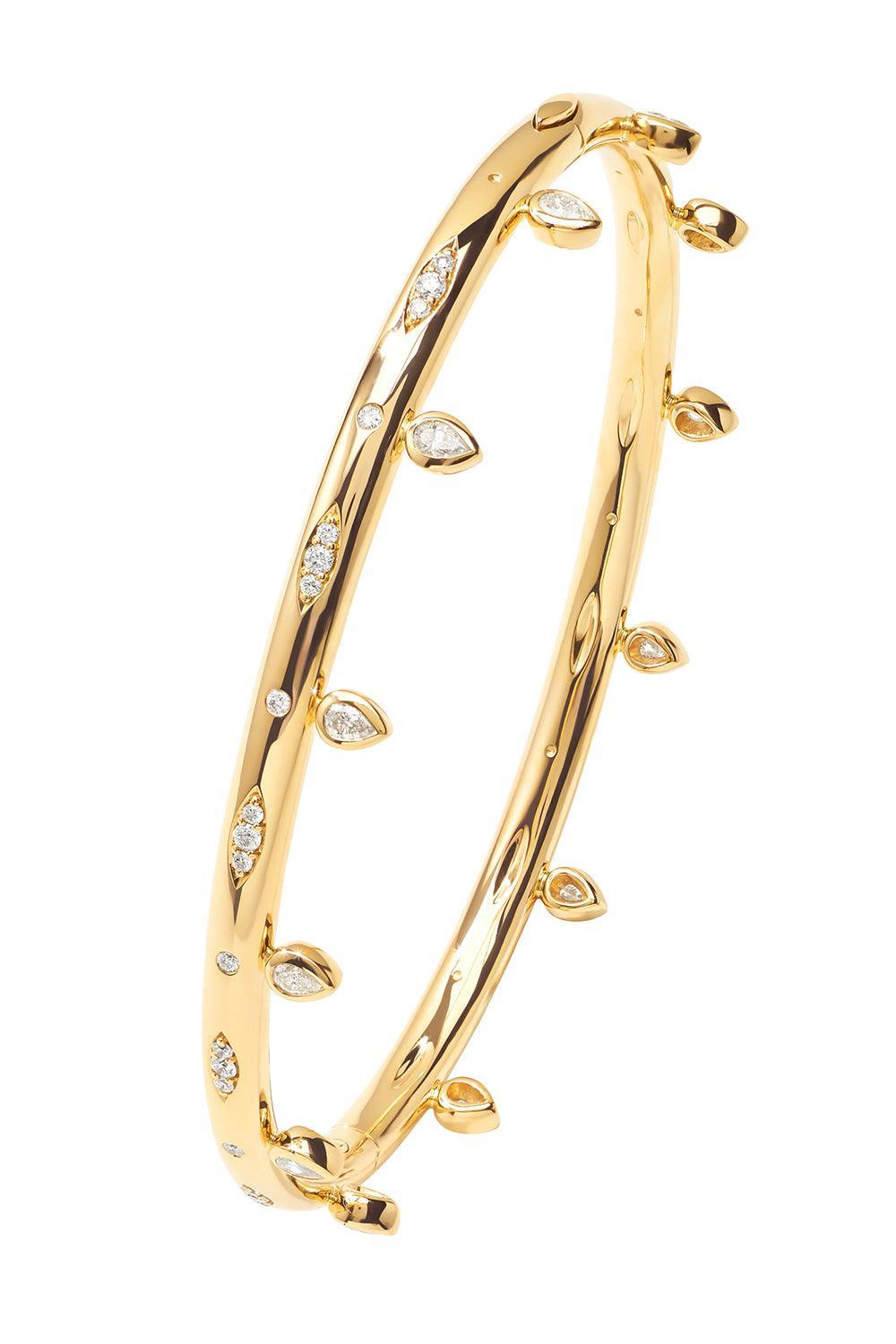 Diamond Gypsy Drop Bangle Bracelet-YELLOW GOLD-JEWELRYFINE JEWELBRACELET O-TAMARA COMOLLI