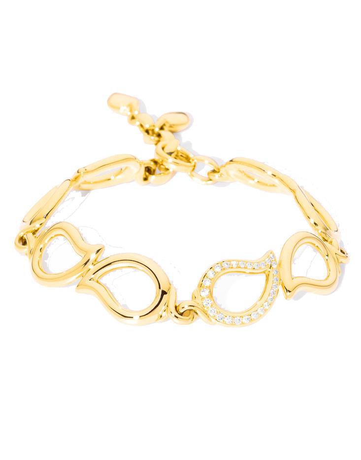 TAMARA COMOLLI-Large Paveline Signature Diamond Bracelet-YELLOW GOLD