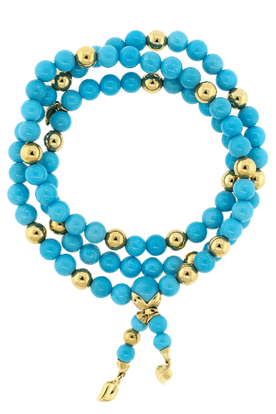 TAMARA COMOLLI-Turquoise India Wrap Bracelet-YELLOW GOLD