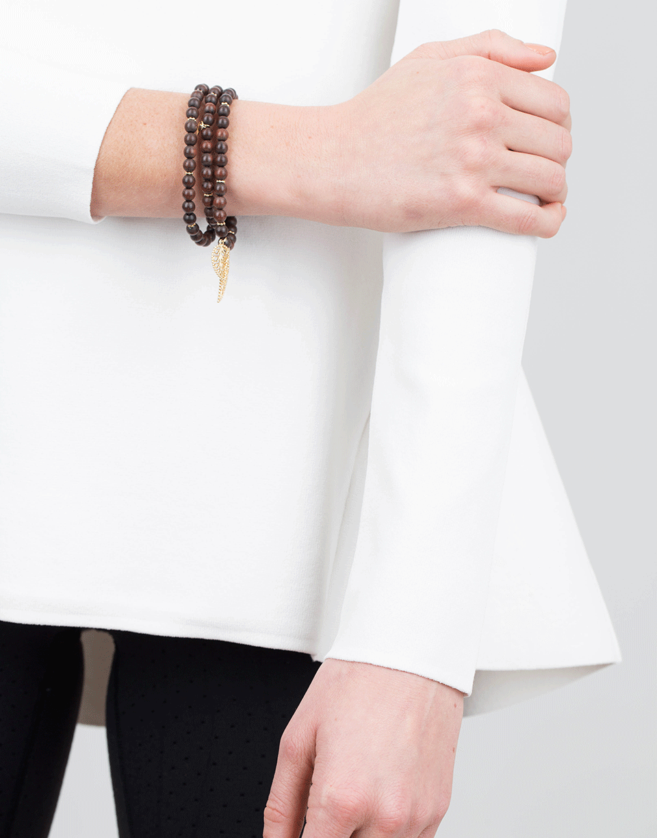 TAMARA COMOLLI-Snake Wood India Wrap Bracelet-YELLOW GOLD