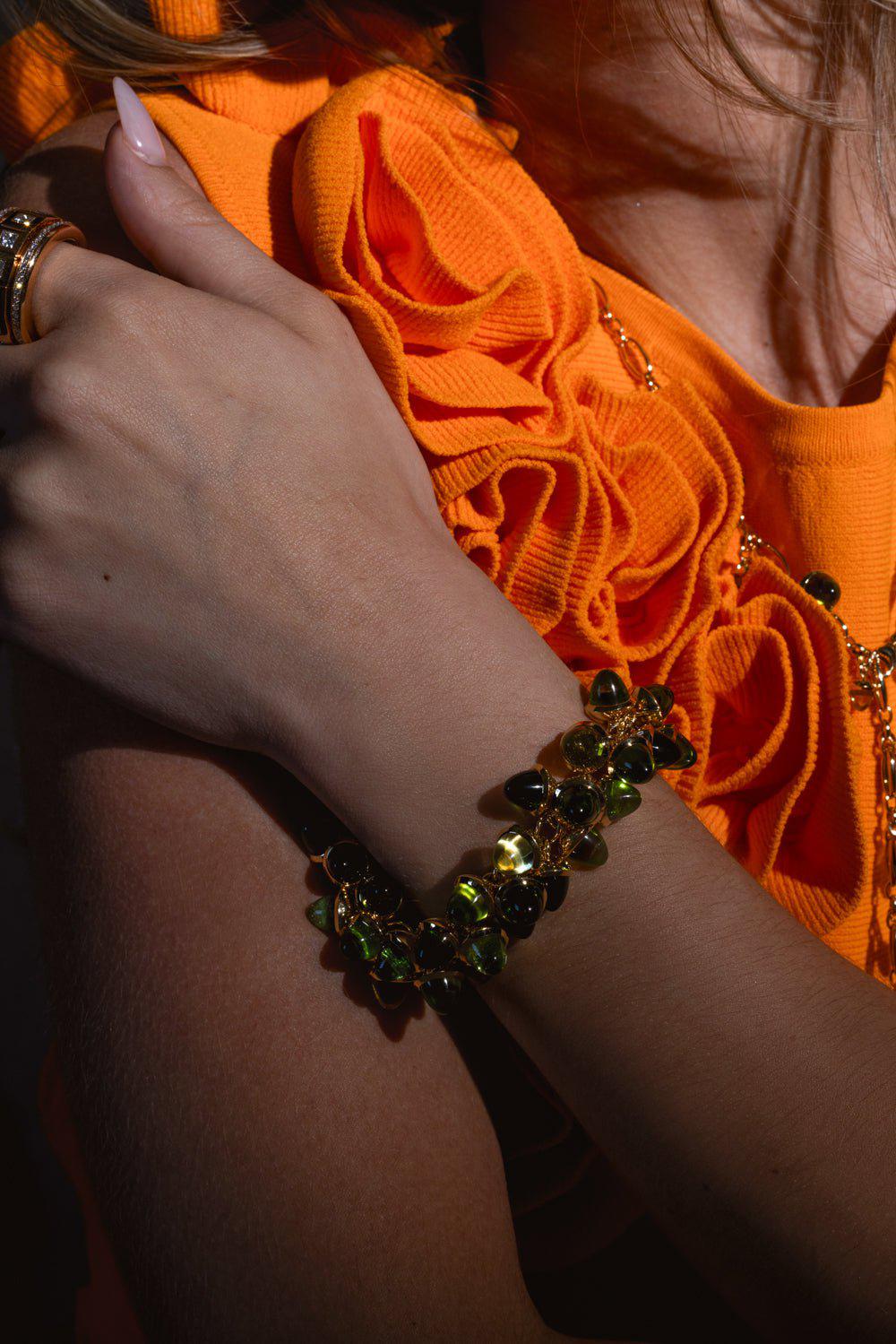 TAMARA COMOLLI-Mikado Flamenco Rainforest Bracelet-YELLOW GOLD