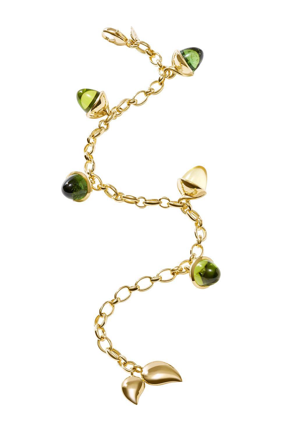 Rainforest Mikado Flamenco Charm Bracelet-YELLOW GOLD-JEWELRYFINE JEWELBRACELET O-TAMARA COMOLLI