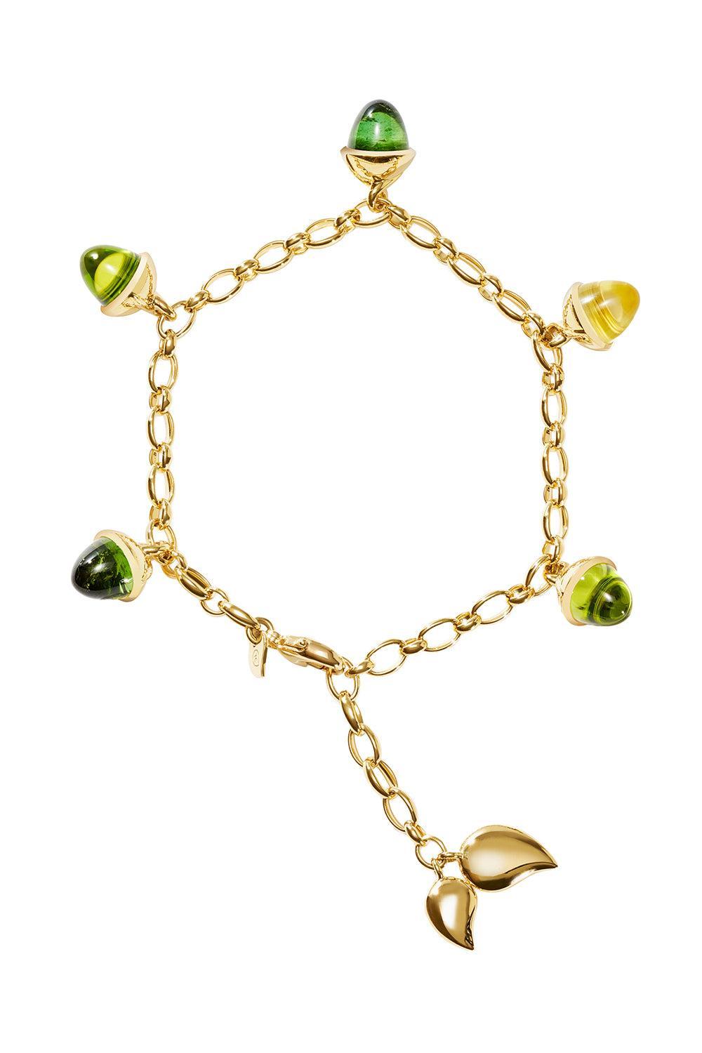 Rainforest Mikado Flamenco Charm Bracelet-YELLOW GOLD-JEWELRYFINE JEWELBRACELET O-TAMARA COMOLLI
