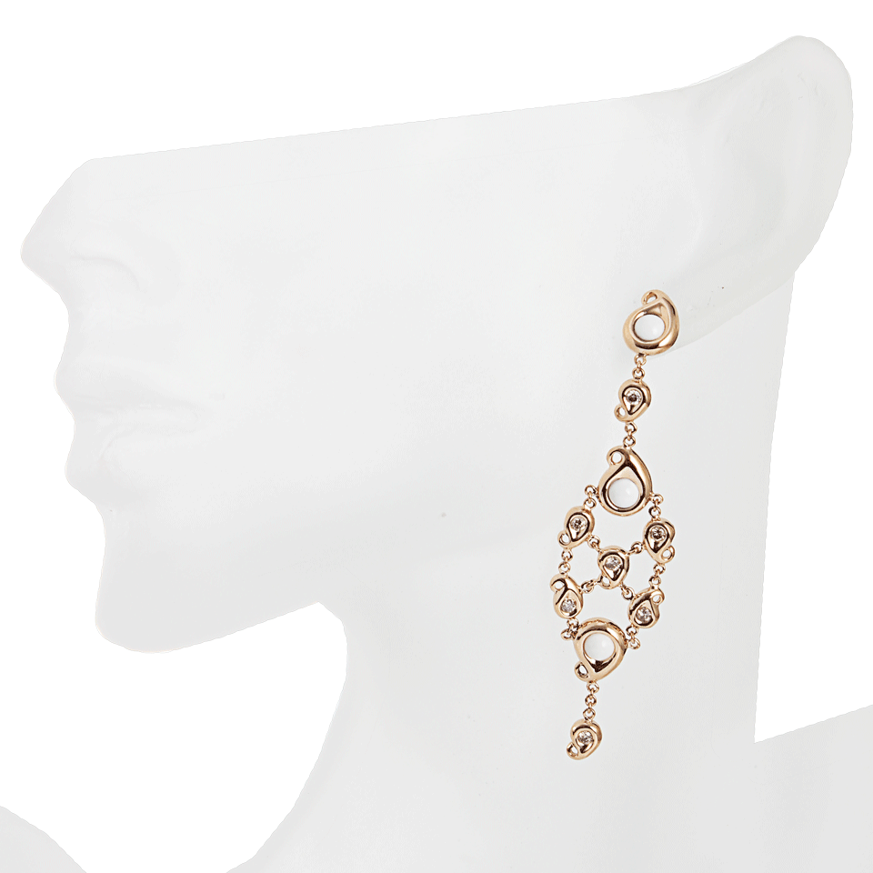 TAMARA COMOLLI-Diamond Paisley Chandelier Earrings-R GOLD