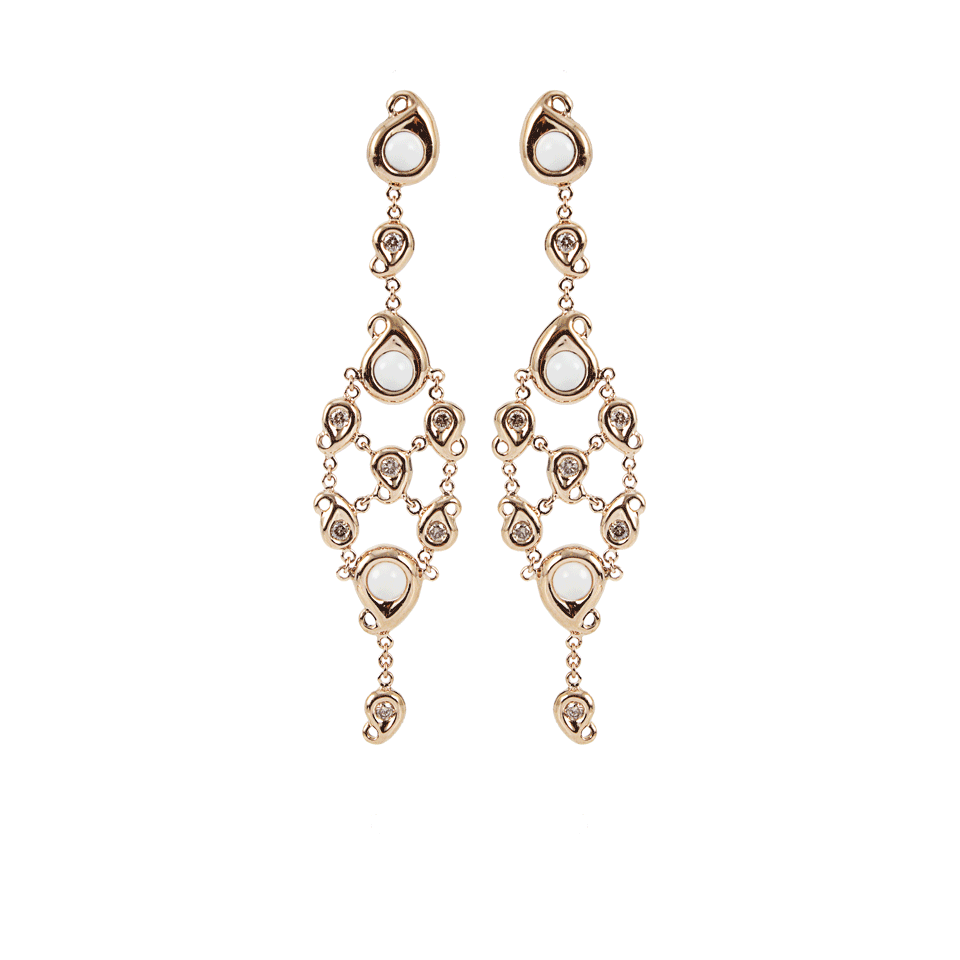 TAMARA COMOLLI-Diamond Paisley Chandelier Earrings-R GOLD