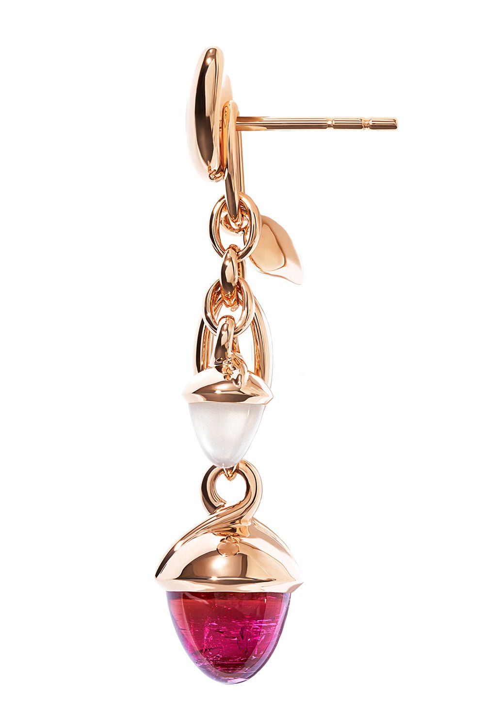 TAMARA COMOLLI-Blush Mikado Acorn Earrings-ROSE GOLD