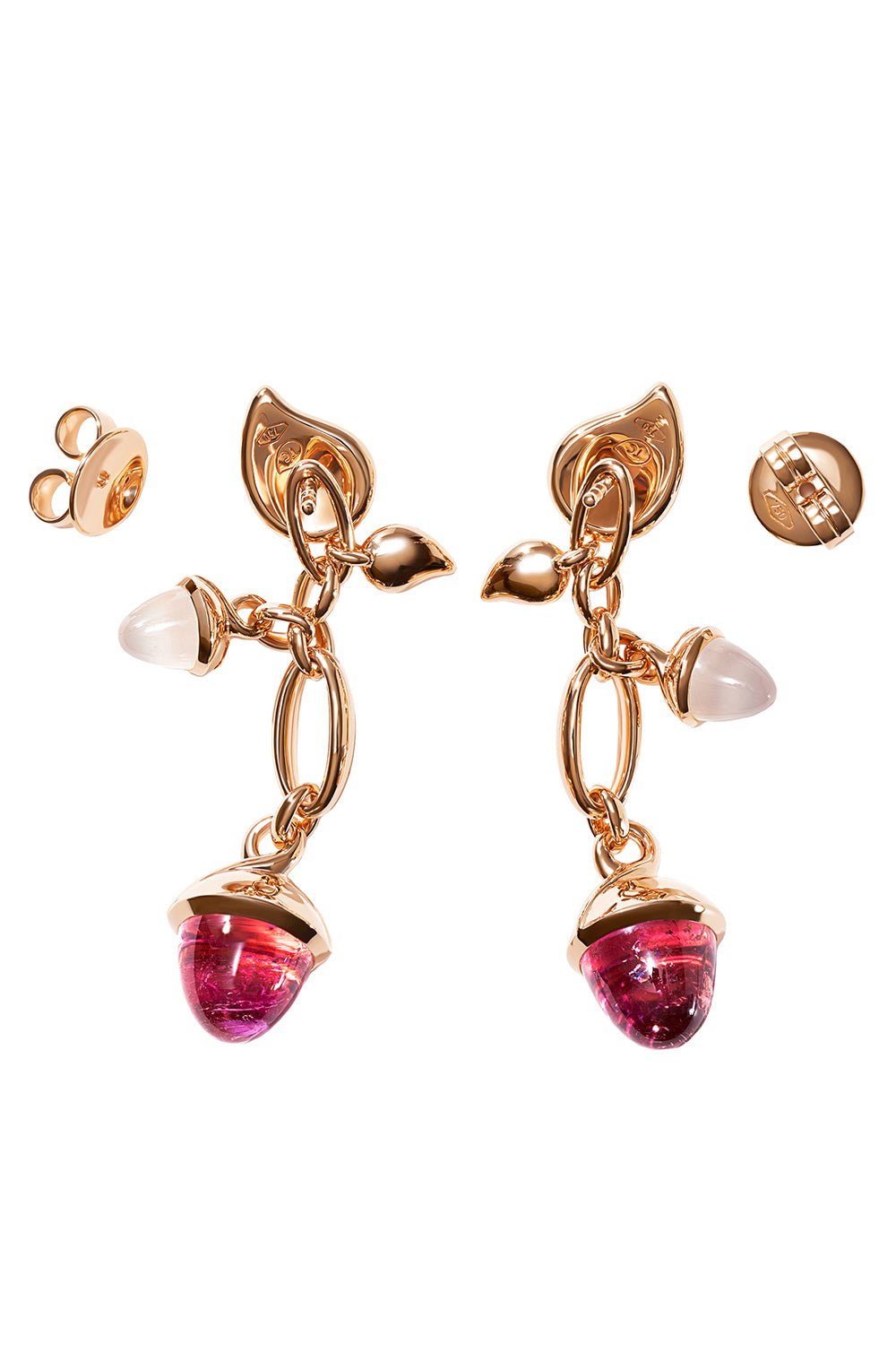 TAMARA COMOLLI-Blush Mikado Acorn Earrings-ROSE GOLD