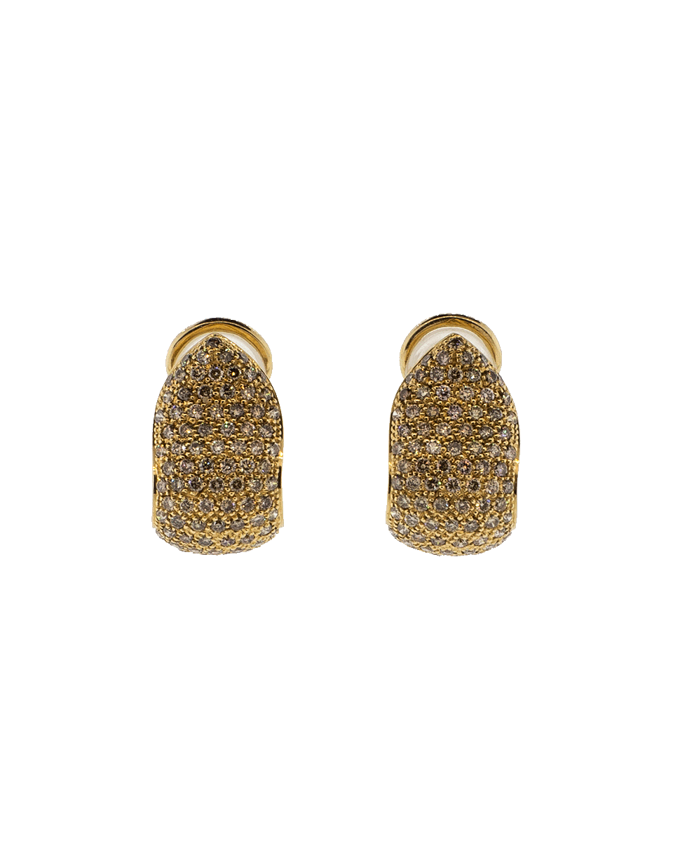 TAMARA COMOLLI-Cognac Diamond Pave Clip Earrings-ROSE GOLD