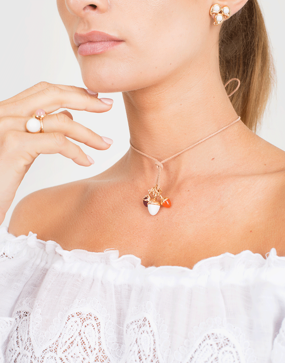 TAMARA COMOLLI-Paisley Empire Cacholong Earrings-ROSE GOLD