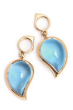 TAMARA COMOLLI-Topaz Single Drop Earrings-ROSE GOLD