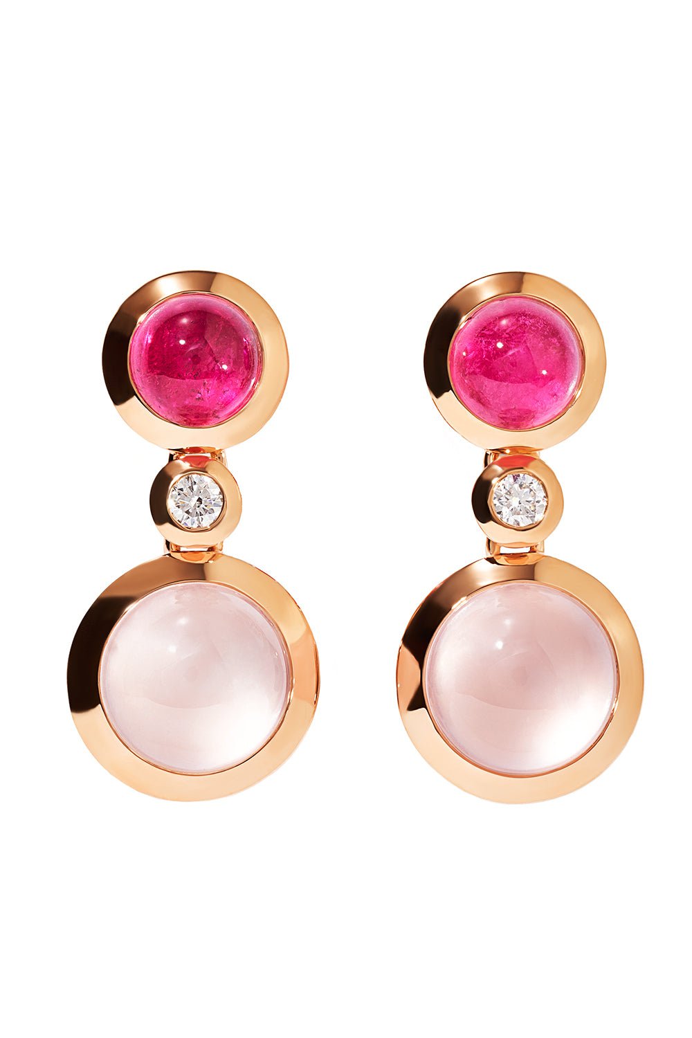 TAMARA COMOLLI-Blush Bouton Cabochon Earrings-ROSE GOLD