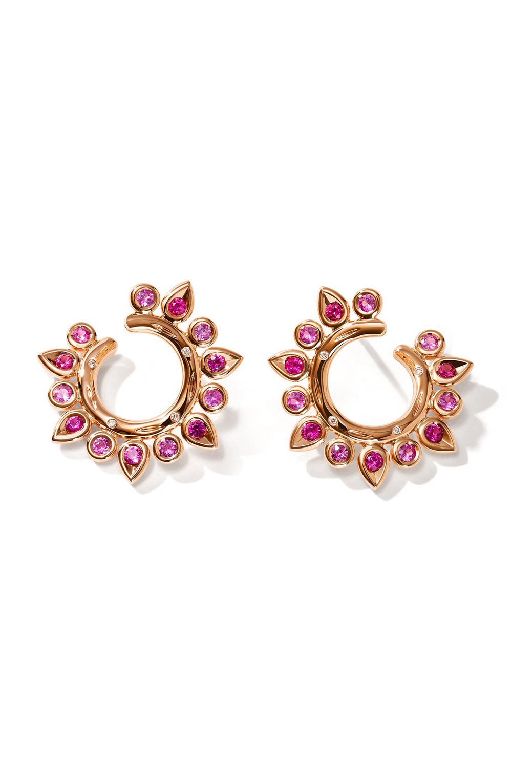 TAMARA COMOLLI-Blush Gypsy Sun Hoop Earrings-ROSE GOLD