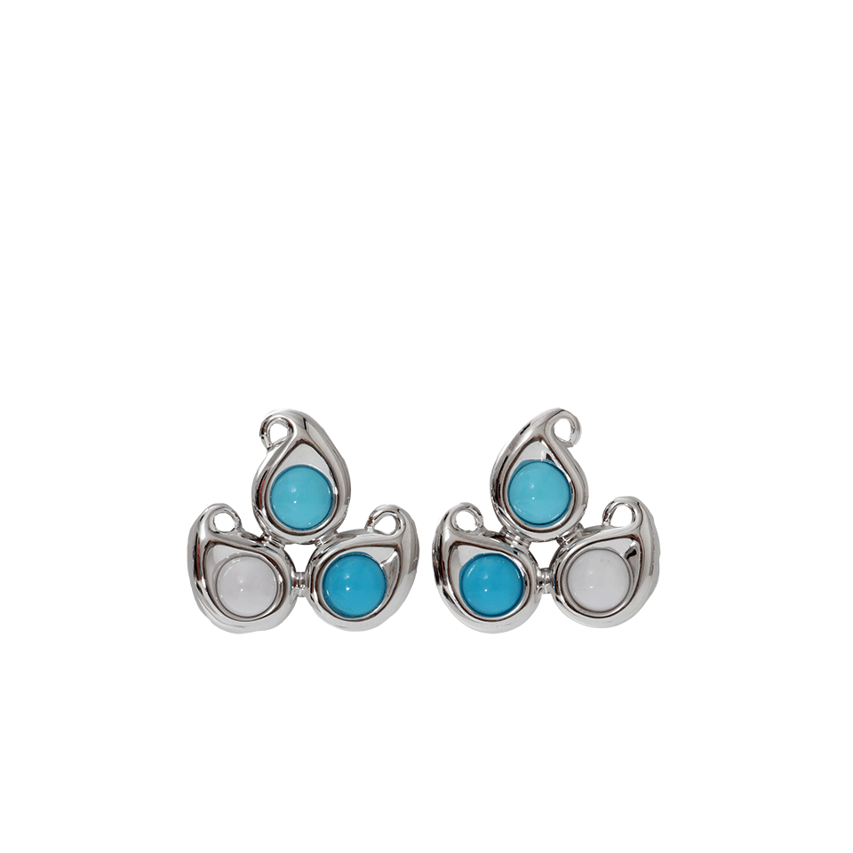 TAMARA COMOLLI-Breeze Paisley Earrings-WHITE GOLD
