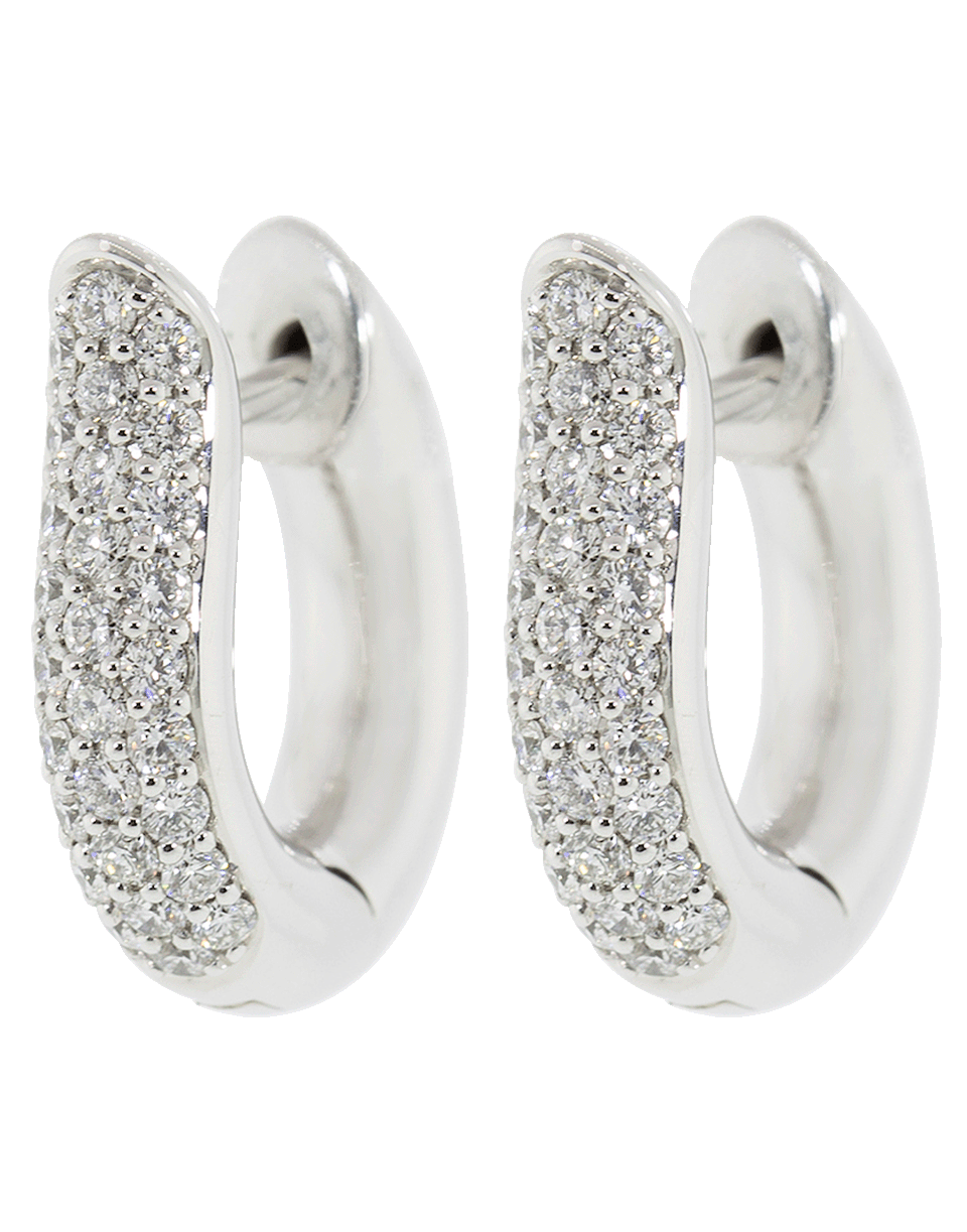 TAMARA COMOLLI-Small Pave Diamond Huggie Earrings-WHITE GOLD
