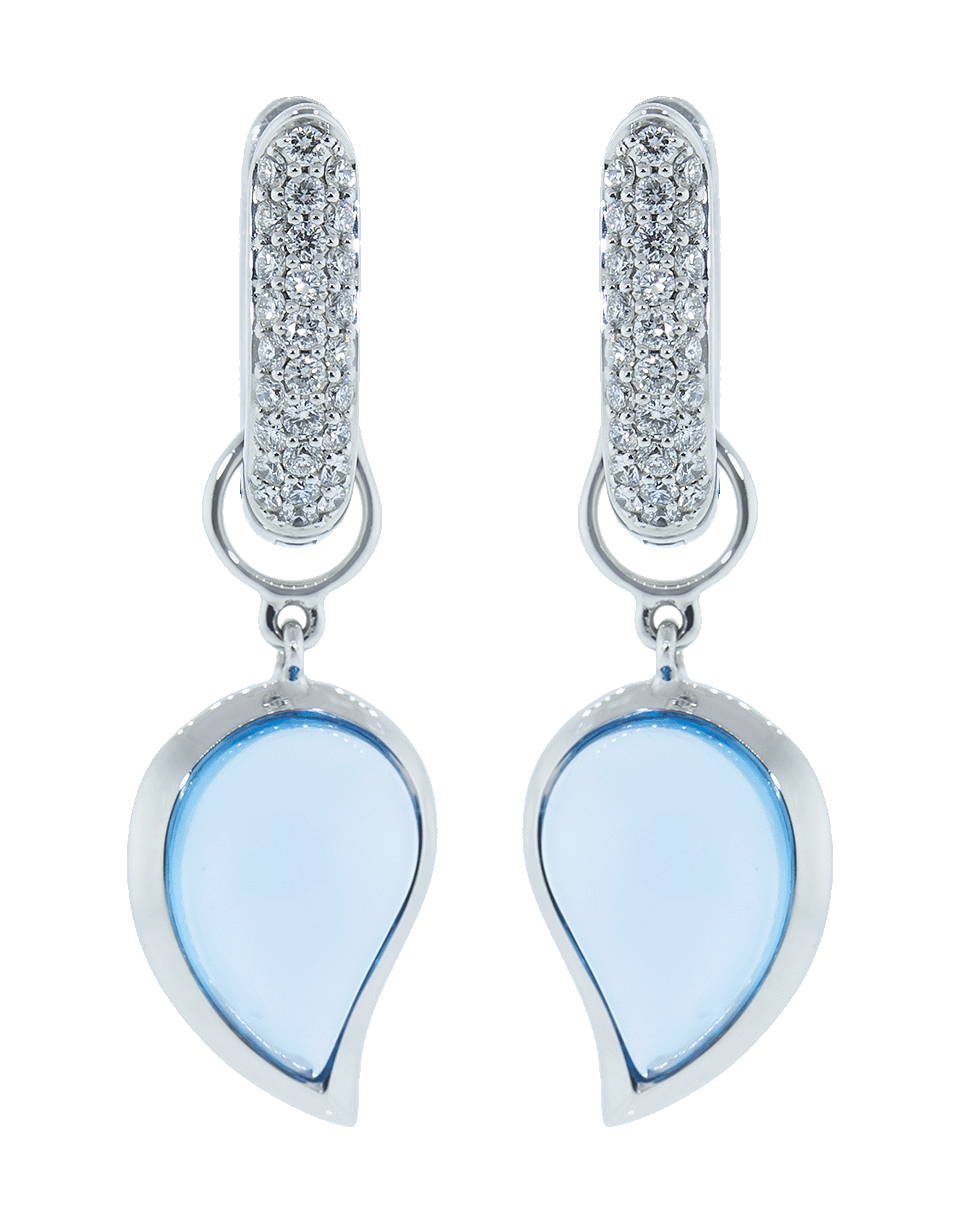 TAMARA COMOLLI-Small Swiss Topaz Earring Singledrops-WHITE GOLD