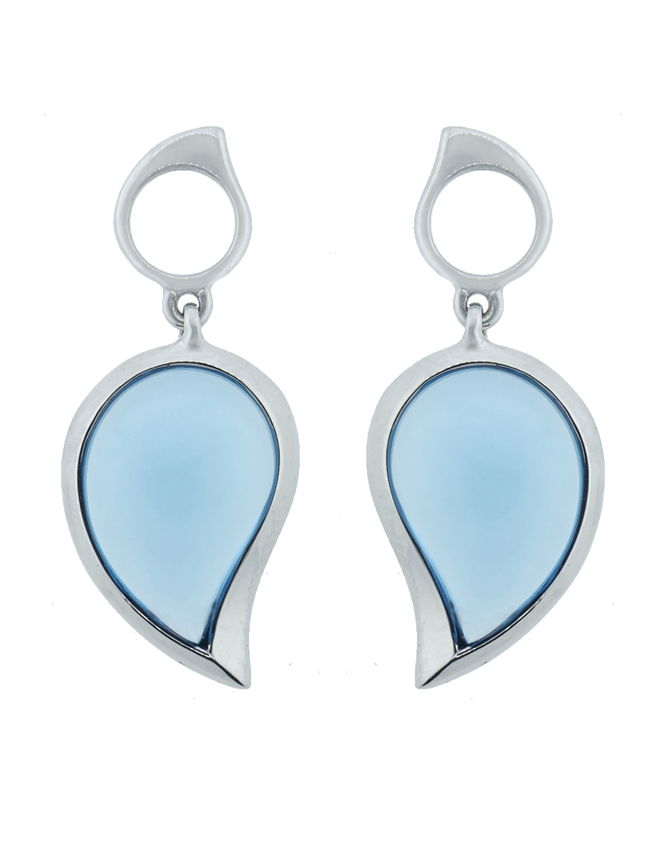 TAMARA COMOLLI-Small Swiss Topaz Earring Singledrops-WHITE GOLD