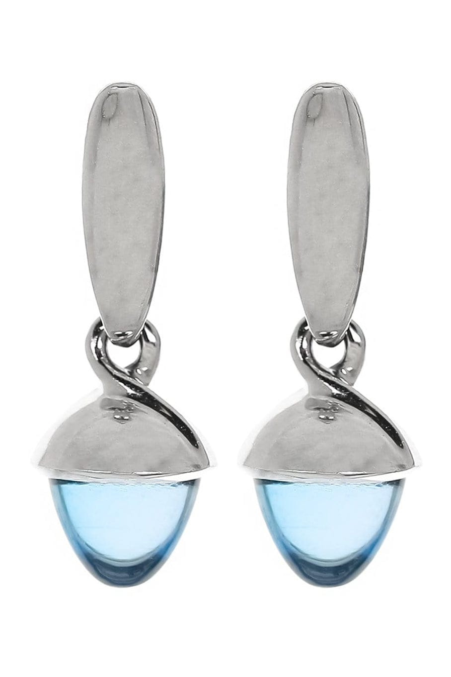TAMARA COMOLLI-Swiss Topaz Mikado Flamenco Earrings-WHITE GOLD