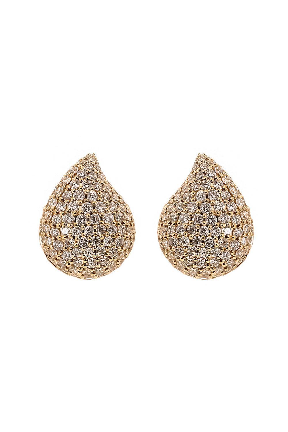 Diamond Large Signature Earrings-YELLOW GOLD-JEWELRYFINE JEWELEARRING-TAMARA COMOLLI