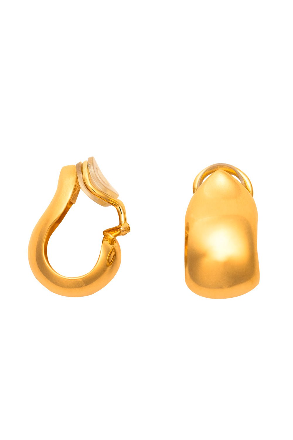 TAMARA COMOLLI-Large Clip Hoop Earrings-YELLOW GOLD