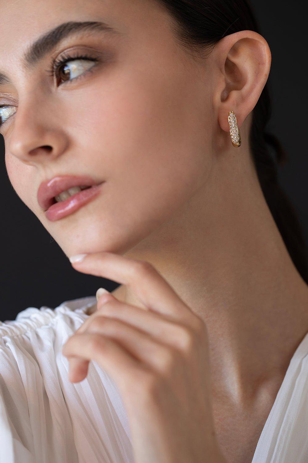 TAMARA COMOLLI-Large Diamond Hoop Earrings-YELLOW GOLD