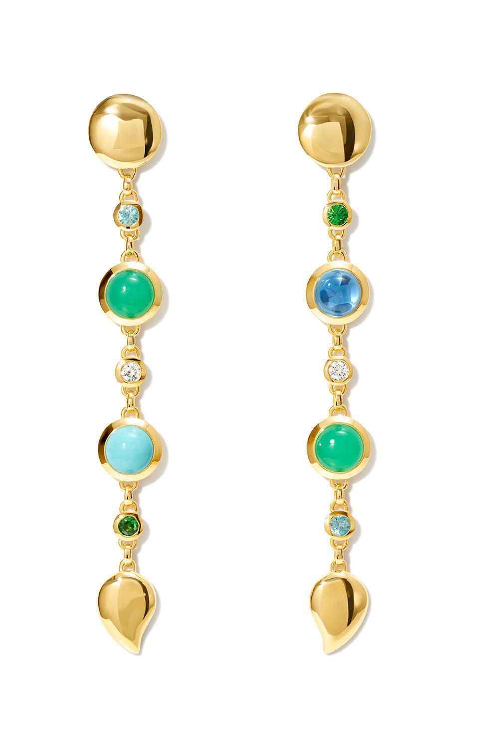 Long Bouton Lagoon Earrings-YELLOW GOLD-JEWELRYFINE JEWELEARRING-TAMARA COMOLLI