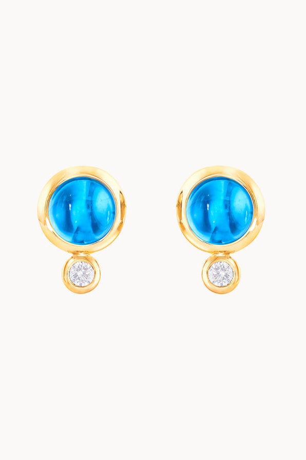 TAMARA COMOLLI-Swiss Topaz Bouton Earrings-YELLOW GOLD