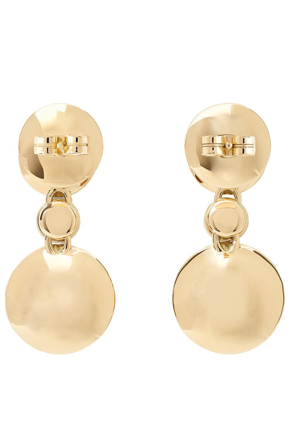 Swiss Topaz Two Bouton Earrings-YELLOW GOLD-JEWELRYFINE JEWELEARRING-TAMARA COMOLLI