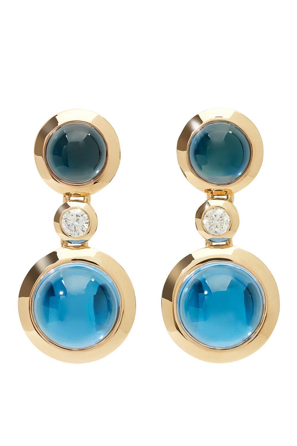 Swiss Topaz Two Bouton Earrings-YELLOW GOLD-JEWELRYFINE JEWELEARRING-TAMARA COMOLLI