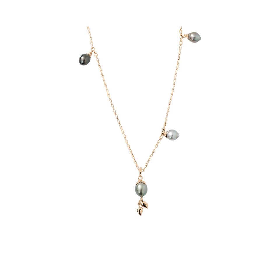 TAMARA COMOLLI-Tahitian Pearl Station Necklace-ROSE GOLD