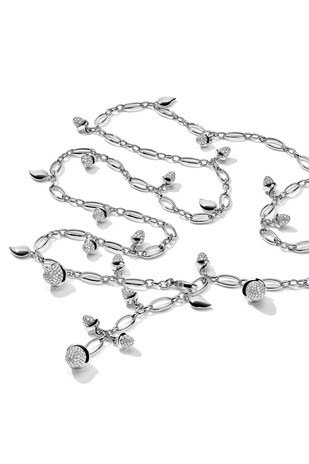 TAMARA COMOLLI-Mikado Pave Diamond Necklace-WHITE GOLD