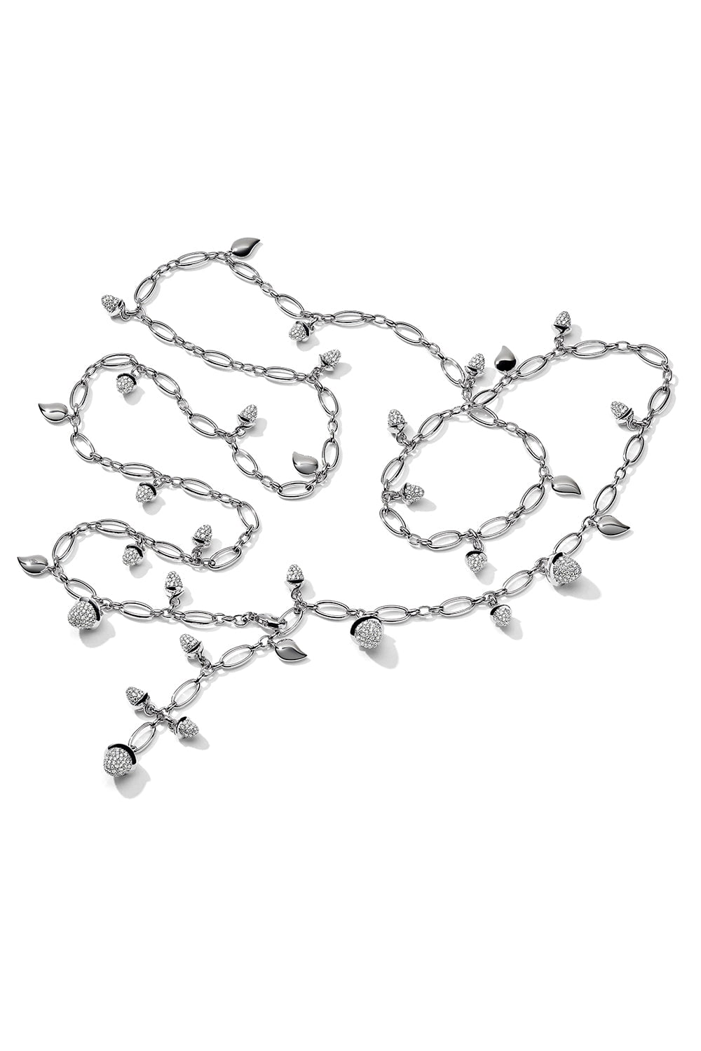 TAMARA COMOLLI-Mikado Pave Diamond Necklace-WHITE GOLD