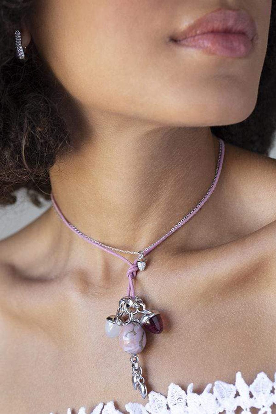 TAMARA COMOLLI-White Gold Pave Diamond My Mikado Necklace-WHITE GOLD