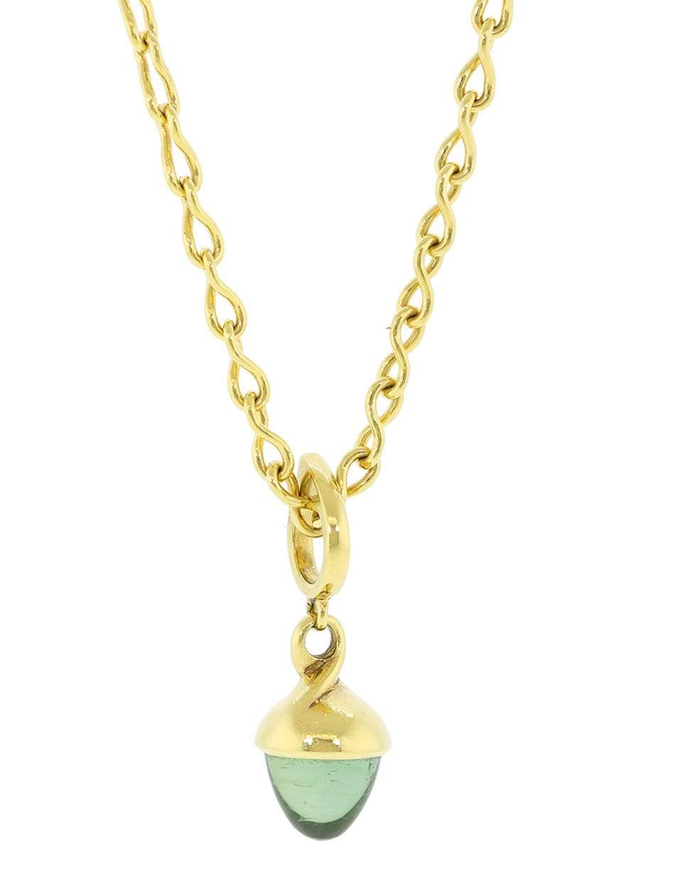 TAMARA COMOLLI-Green-Tourmaline Flamenco Pendant-YLLW GLD