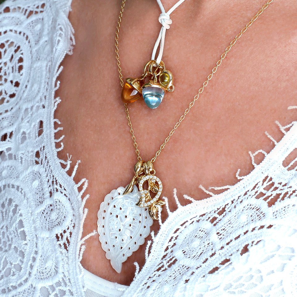 TAMARA COMOLLI-Mandarin Garnet Mikado Flamenco Pendant-YLLW GLD