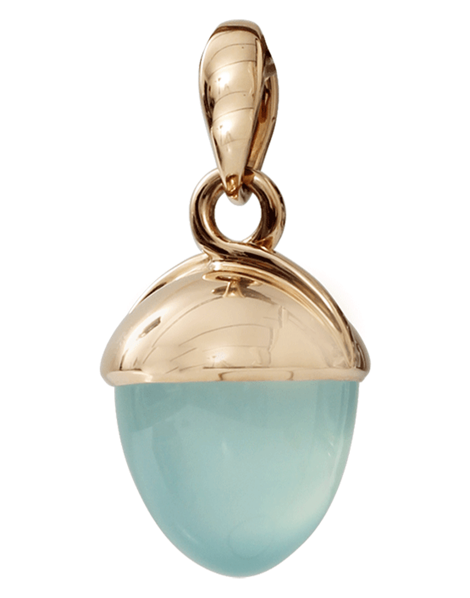 TAMARA COMOLLI-Extra Large Aqua Chalcedony Mikado Bouquet Pendant-ROSE GOLD