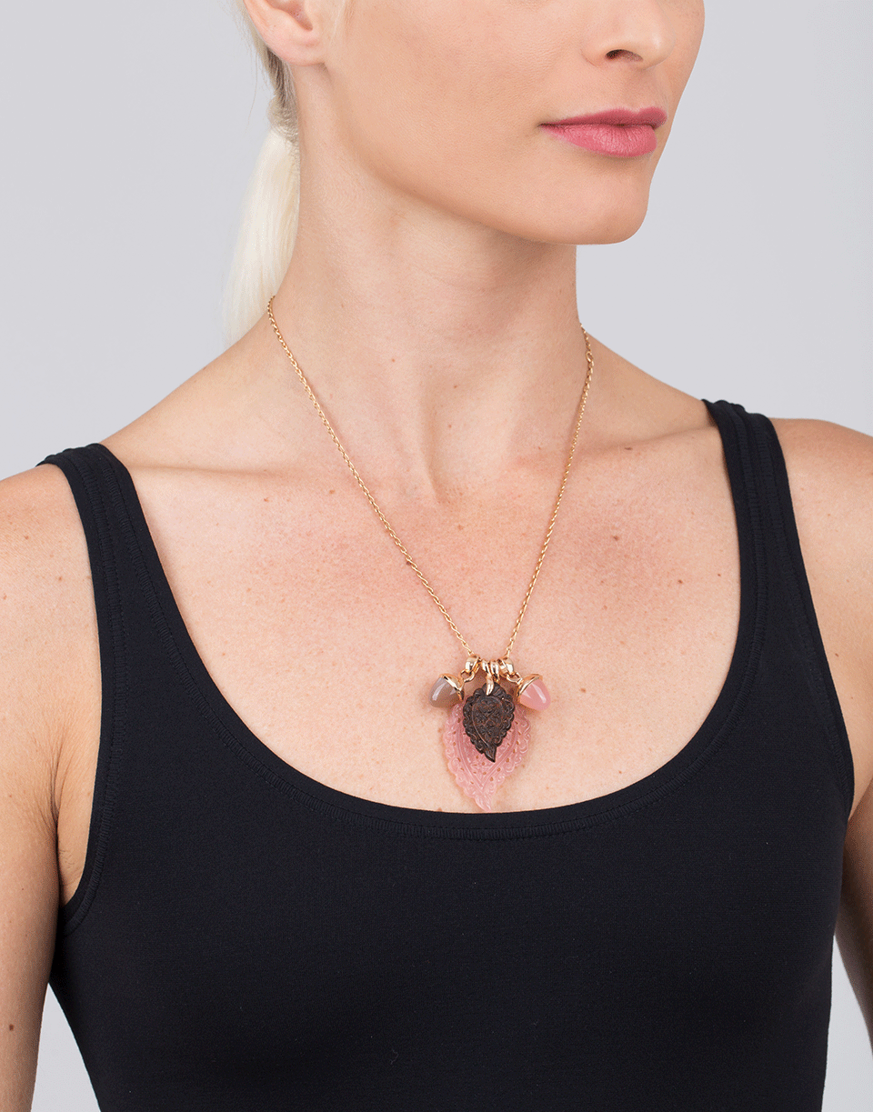 TAMARA COMOLLI-Grey Moonstone Mikado Bouquet Pendant-ROSE GOLD