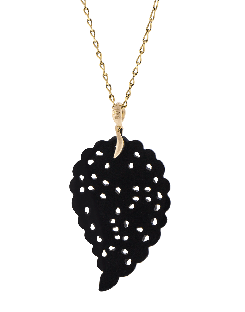 TAMARA COMOLLI-Large Black Onyx Carved India Pendant-ROSE GOLD