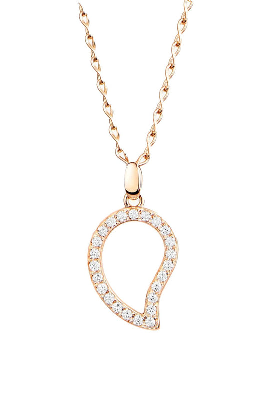 TAMARA COMOLLI-Large Paveline Drop Pendant-ROSE GOLD
