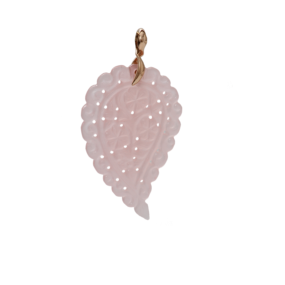 TAMARA COMOLLI-Large Rose Chalcedony India Pendant-ROSE GOLD